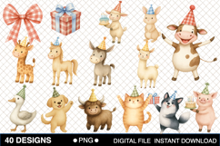 Farm Animal Birthday Clipart Product Image 1