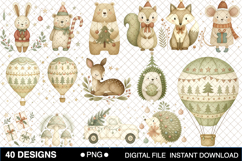 Christmas Watercolor Clipart Product Image 2