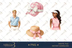 Country Club Watercolor Clipart PNG Product Image 1