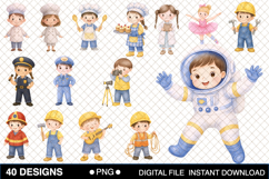 Watercolor Children’s Jobs Clipart Bundle Product Image 2