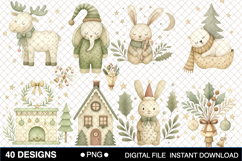 Christmas Watercolor Clipart Product Image 3