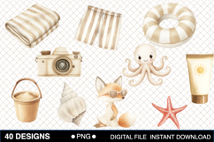 Cute Beach Animals Clipart Bundle Product Image 3
