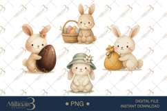 Easter Bunny Baby Shower Clipart Product Image 1