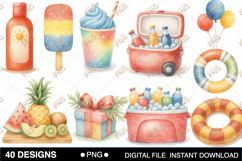 Cute Summer Pool Party Clipart Product Image 3