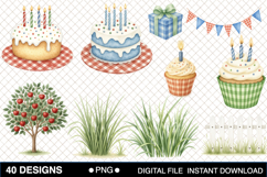 Farm Animal Birthday Clipart Product Image 3