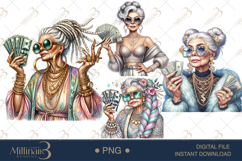 Classy Grandma with Money Clipart Product Image 1