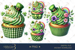 St. Patrick’s Day Cupcake Clipart Product Image 1
