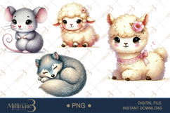 Boho Woodland Baby Animal Clipart Product Image 1