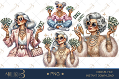 Classy Grandma with Money Clipart Product Image 1