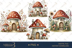 Boho Woodland Baby Animals & Mushroom Clipart Product Image 1