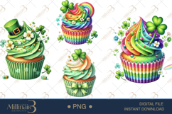 St. Patrick’s Day Cupcake Clipart Product Image 1
