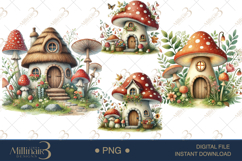 Boho Woodland Baby Animals &amp; Mushroom Clipart Product Image 1