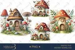 Boho Woodland Baby Animals & Mushroom Clipart Product Image 1