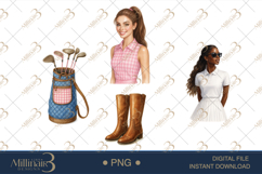 Country Club Watercolor Clipart PNG Product Image 1
