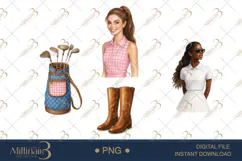 Country Club Watercolor Clipart PNG Product Image 1