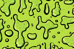 Seamless Green Slime Dripping Cartoon Pattern Texture Product Image 1