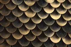 Black and Gold Mermaid Scale Seamless Luxury Texture Product Image 1