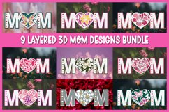 9 3D Layered Paper Cut Mom SVG I Cricut I Silhouette Product Image 1