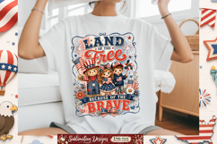 Land Of The Free Because Of The Brave Sublimation Design Product Image 2