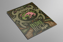 Plesiosaurus and Cats Indie Rock Flyer Product Image 1