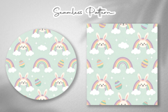Pastel Easter Bunny Eggs Seamless Product Image 4