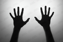 Shadow Hands Silhouette Horror Background for Dark Designs Product Image 1