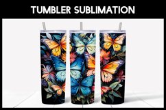 Watercolour butterfly tumbler wrap | Tumbler Sublimation Product Image 1