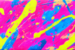 Neon Paint Splatter Texture | Hot Pink Yellow Blue Abstract Product Image 1
