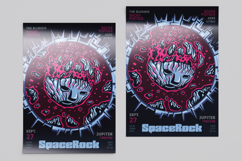 Space Rock Illustrated Flyer Product Image 2