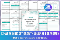 12-Week Mindset Growth Journal for Women Canva Product Image 1