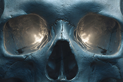 Close-up Human Skull Eye Sockets - Dark Fantasy Graphic Product Image 1