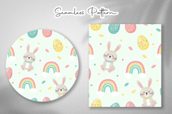 Easter Bunny Tulip Seamless Pattern Product Image 4