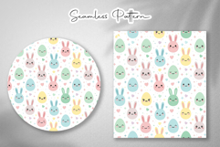 Pastel Easter Bunny Eggs Seamless Product Image 4