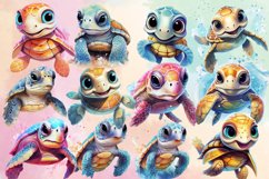 Baby Turtles Clipart sublimation Bundle Product Image 2