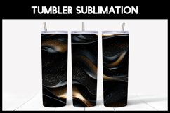 10 Black Gradient Abstract Glitter Tumbler Seamless Tumbler Product Image 9
