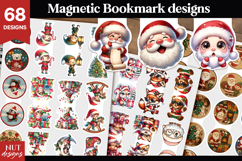 Christmas Magnetic Bookmark Cute Holiday Bookmarks Bundle Product Image 1