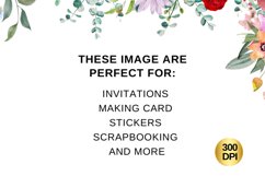 flowers peonies clipart, peonies sublimation Product Image 2