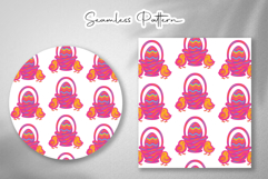 Cute Easter Bunny Carrot Seamless Pattern Product Image 4