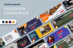 Coffee Making Facebook Cover Banner Template Product Image 1