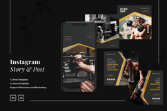 Sport Instagram Ads Post and Story Template Product Image 1