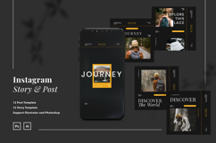Backpacker Instagram Post &amp; Story Template Product Image 1