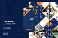 Education Instagram Ads Puzzle Template PSD &amp; AI Product Image 1