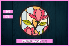 8 Layered Flowers Stained Glass SVG | 3D Paper Cut Floral Product Image 2
