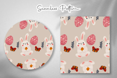 Cute Bunny Easter Eggs Seamless Pattern Product Image 4