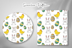 Cute Easter Bunny Chick Seamless Pattern Product Image 4