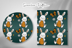 Cute Easter Bunny Carrot Seamless Pattern Product Image 4