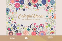 Floral clipart, flowers. Colorful bloom wedding. Stickers Product Image 1