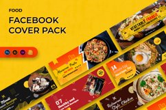 Food and Restaurant Facebook Cover Banner Template Product Image 1