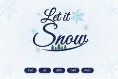 Let it Snow Winter SVG Product Image 1