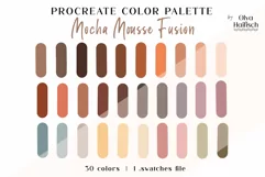 Trendy Procreate Color Palette. Color of the Year Swatches Product Image 1